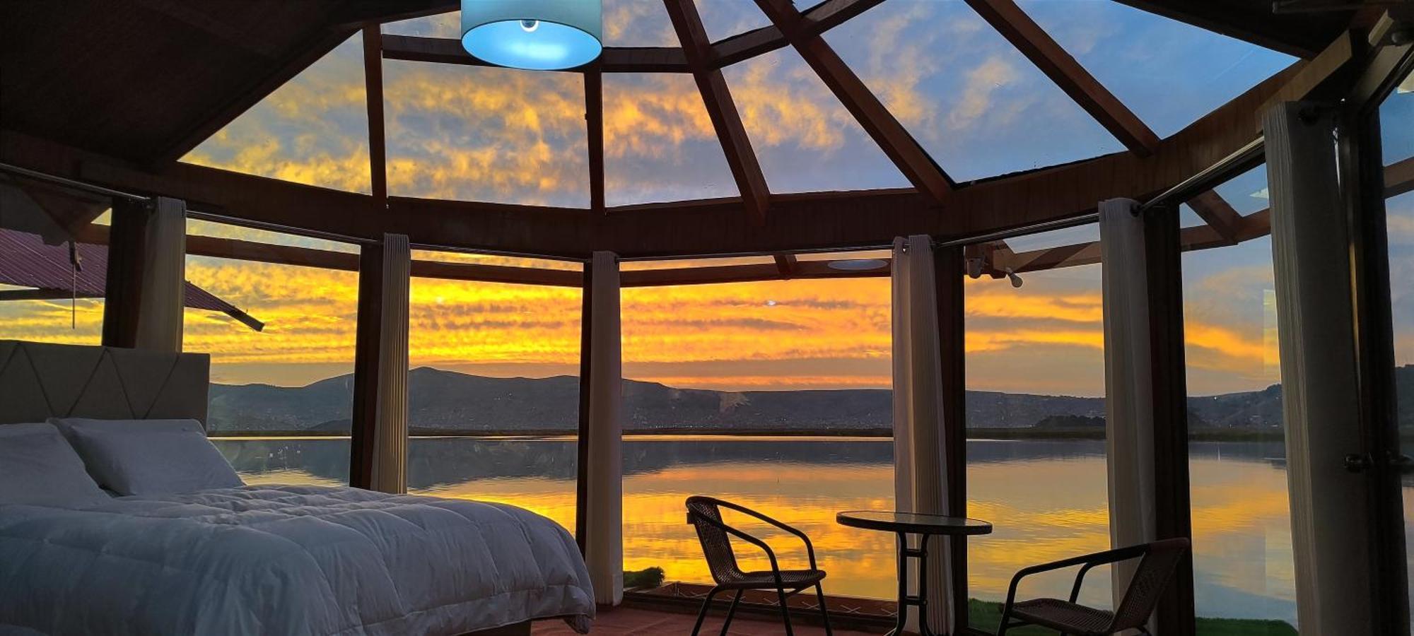 Titicaca Habitacion Panoramica Vista Al Amanecer Villa Puno Exterior photo